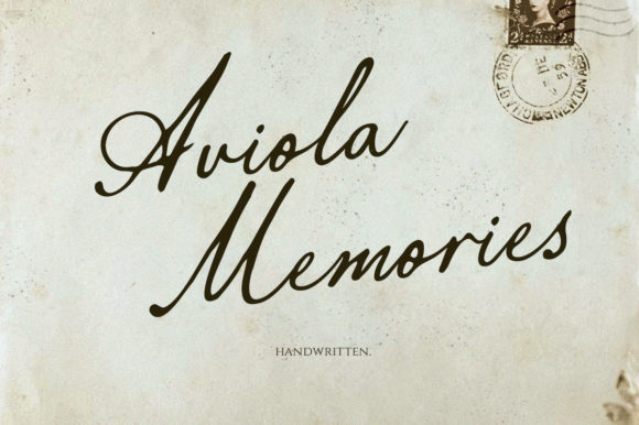 Aviola Memories: A Signature Script Font for Digital Branding