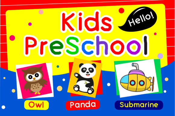 Playful and Engaging: Kids Preschool Font for Web Design